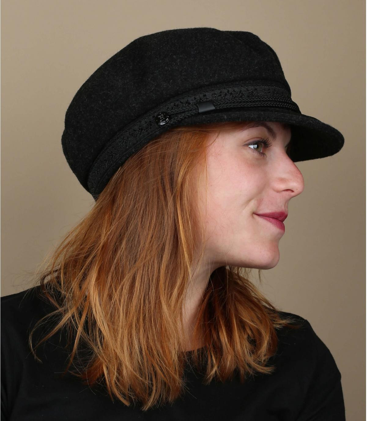 gorra marinera gris lana Clea charcoal gorra marinera gris lana Clea charcoal